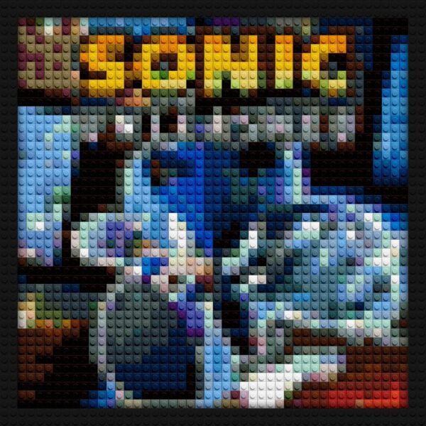 Sonic Unleashed diy brick mosaic