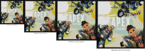 "Apex Legends Wall Art Frame - Unique Gamer Decor" brick-inspired artwork | Compatible with LEGO-style bricks | Pixel Brick Art