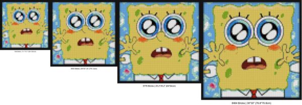 "Unique SpongeBob SquarePants Lego-Style Wall Art" brick-building wall art | Compatible with LEGO-style bricks | Pixel Brick Art