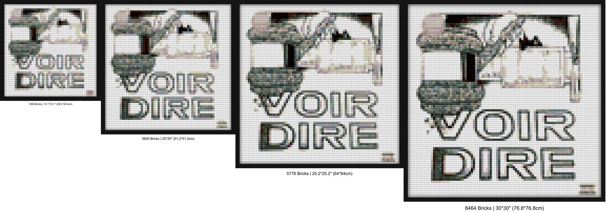 "Earl Sweatshirt & The Alchemist VOIR DIRE Art Frame" brick mosaic art | Compatible with LEGO-style bricks | Pixel Brick Art