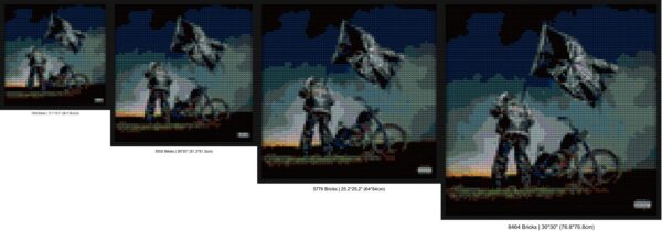"Exclusive HARDSTONE PSYCHO Album Art Frame by Don Toliver" handmade brick mosaics | Compatible with LEGO-style bricks | Pixel Brick Art