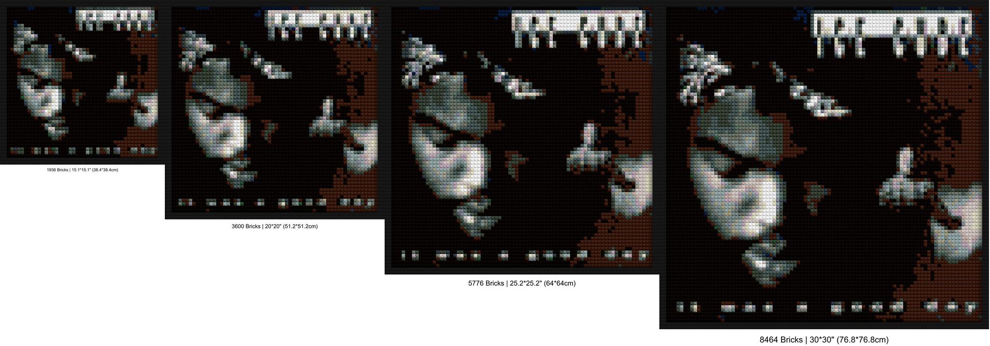 Ice Cube "Good Day" Art Frame Kit - DIY Wall Display DIY interlocking bricks | Compatible with LEGO-style bricks | Pixel Brick Art