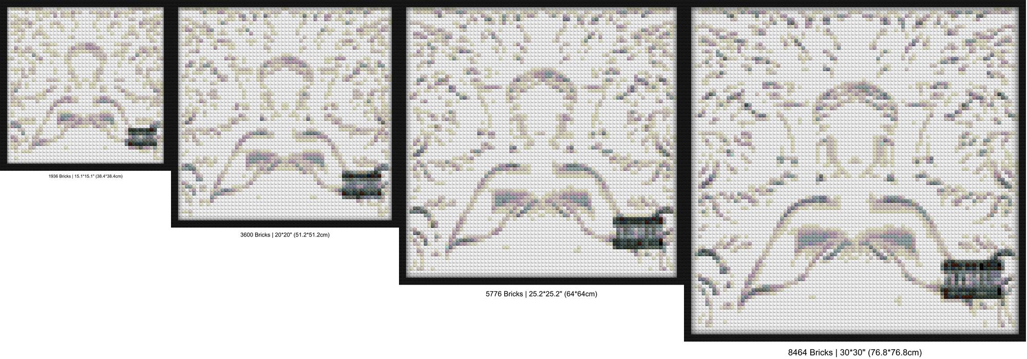 "Kanye West Good Music Cruel Summer Wall Art Frame" DIY pop culture bricks | Compatible with LEGO-style bricks | Pixel Brick Art