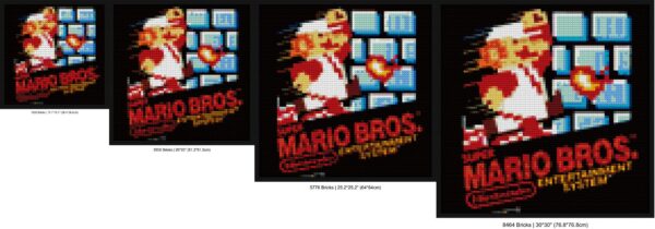 "Super Mario Bros Themed Wall Art Frame - Unique" retro pixel brick art | Compatible with LEGO-style bricks | Pixel Brick Art