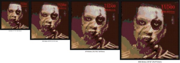 "TA1300 Denzel Curry Album Wall Art Frame - DIY Pop" custom brick canvas | Compatible with LEGO-style bricks | Pixel Brick Art