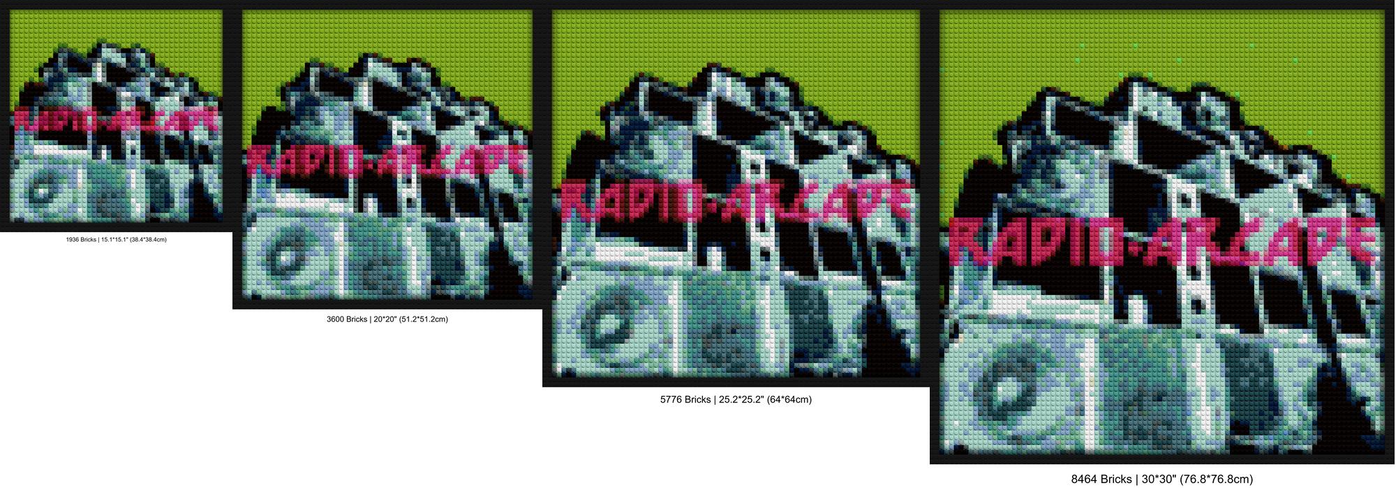 "Tyler The Creator Radio Arcade Album Wall Art Frame" pixel brick art | Compatible with LEGO-style bricks | Pixel Brick Art