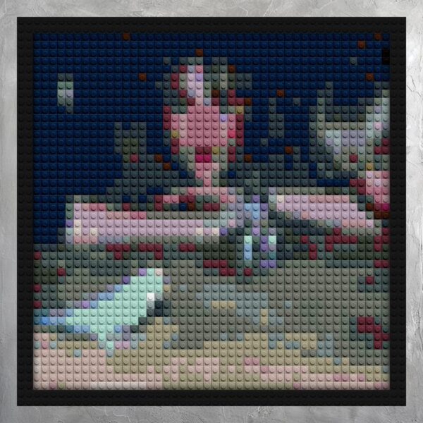 "Big Thief Masterpiece Album Wall Art Frame - Unique" LEGO-style DIY wall decor | Compatible with LEGO-style bricks | Pixel Brick Art
