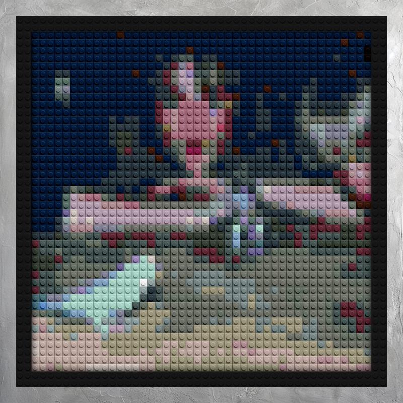 "Big Thief Masterpiece Album Wall Art Frame - Unique" LEGO-style DIY wall decor | Compatible with LEGO-style bricks | Pixel Brick Art