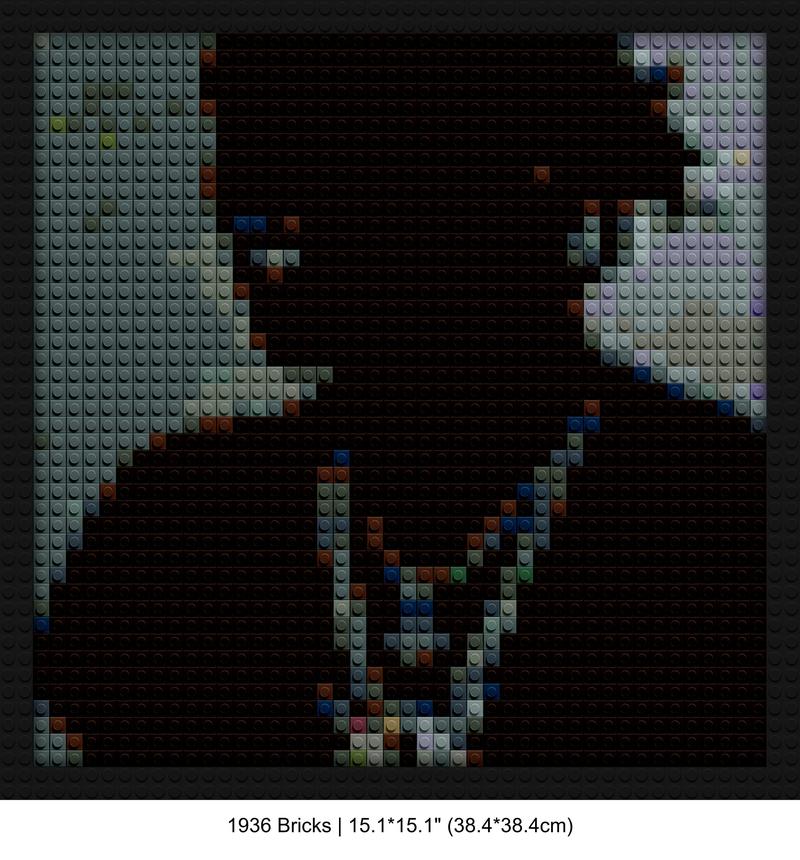 Ken Carson creative brick wall decor | Compatible with LEGO-style bricks | Pixel Brick Art