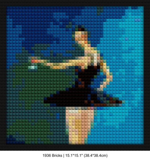 Kanye West art block mosaic design | Compatible with LEGO-style bricks | Pixel Brick Art