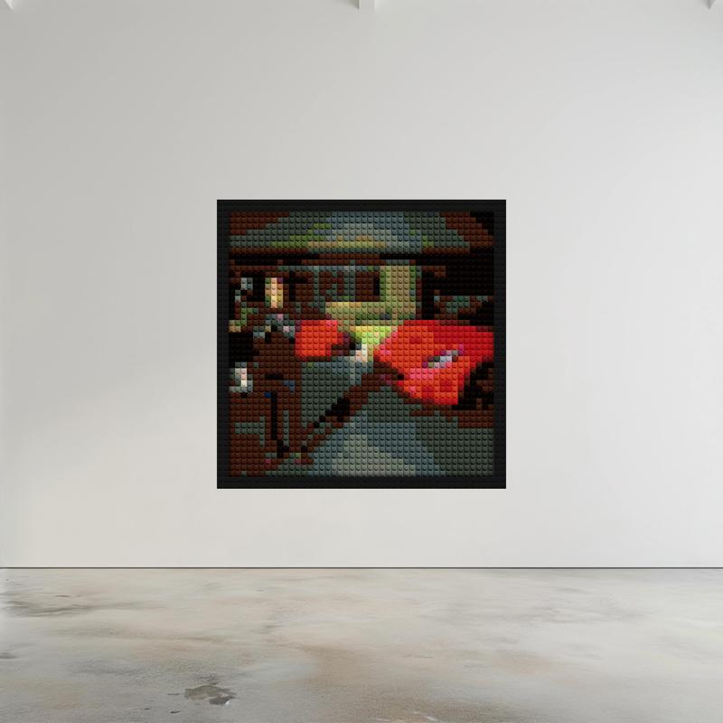 "Pierre Bourne TLOP3 Wall Art Frame - Unique Design" building brick art | Compatible with LEGO-style bricks | Pixel Brick Art