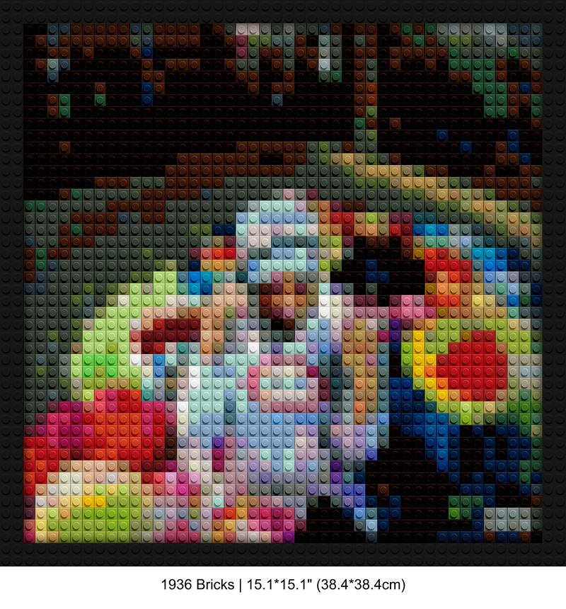 Pi'erre Bourne brick-based pixel art | Compatible with LEGO-style bricks | Pixel Brick Art