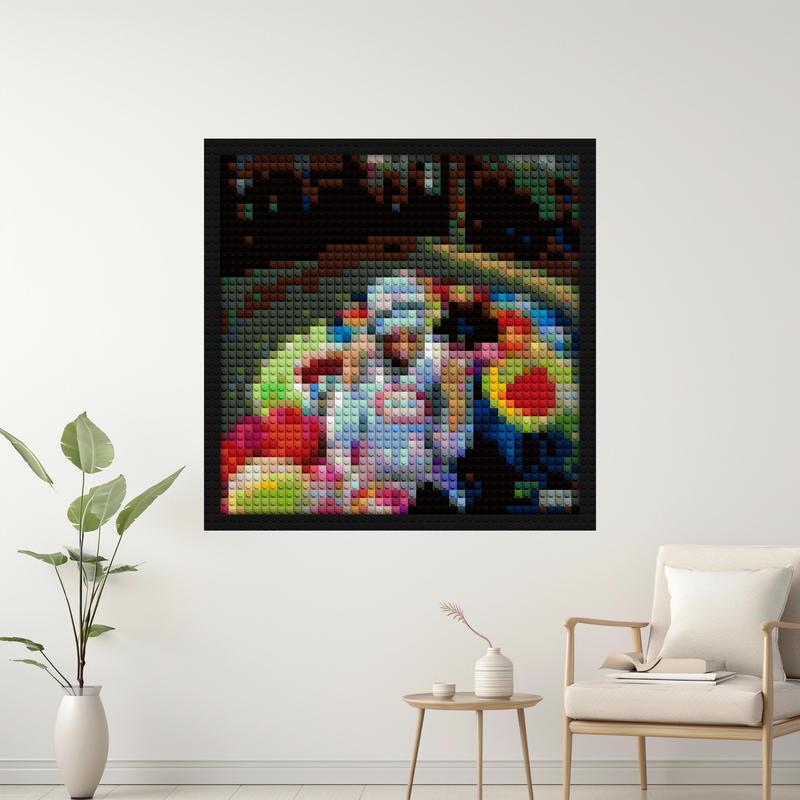 "Pierre Bourne Life of Pierre 5 Wall Art Frame DIY Kit" handmade brick mosaics | Compatible with LEGO-style bricks | Pixel Brick Art