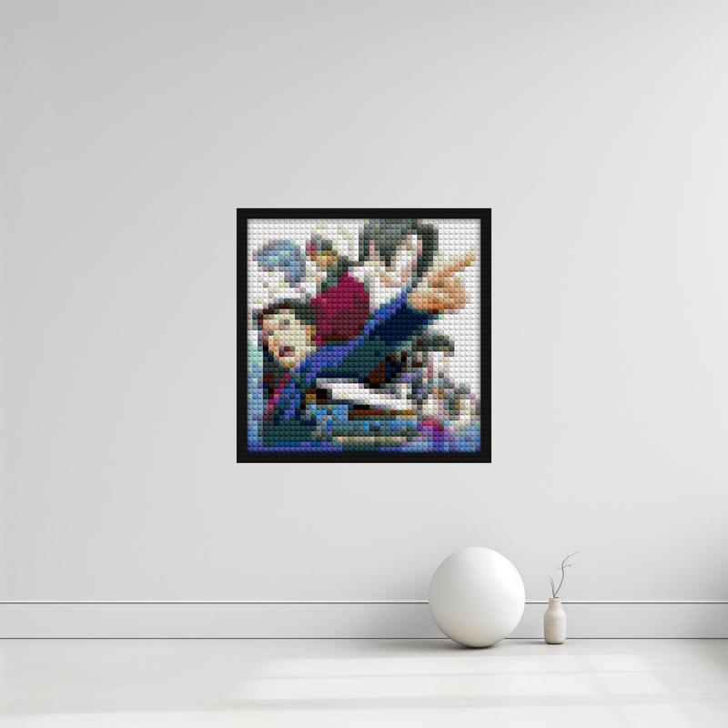 "Phoenix Wright Ace Attorney Wall Art Frame - DIY Pop Culture" LEGO-compatible mosaic kits | Compatible with LEGO-style bricks | Pixel Brick Art