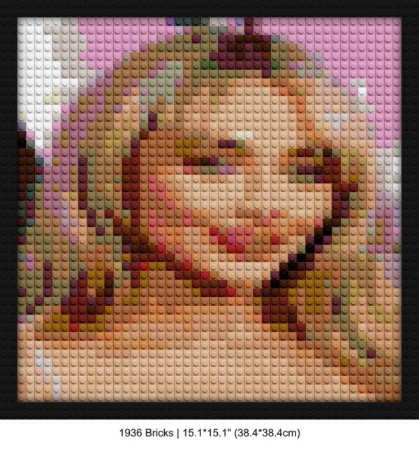 Sabrina Carpenter brick mosaic art | Compatible with LEGO-style bricks | Pixel Brick Art