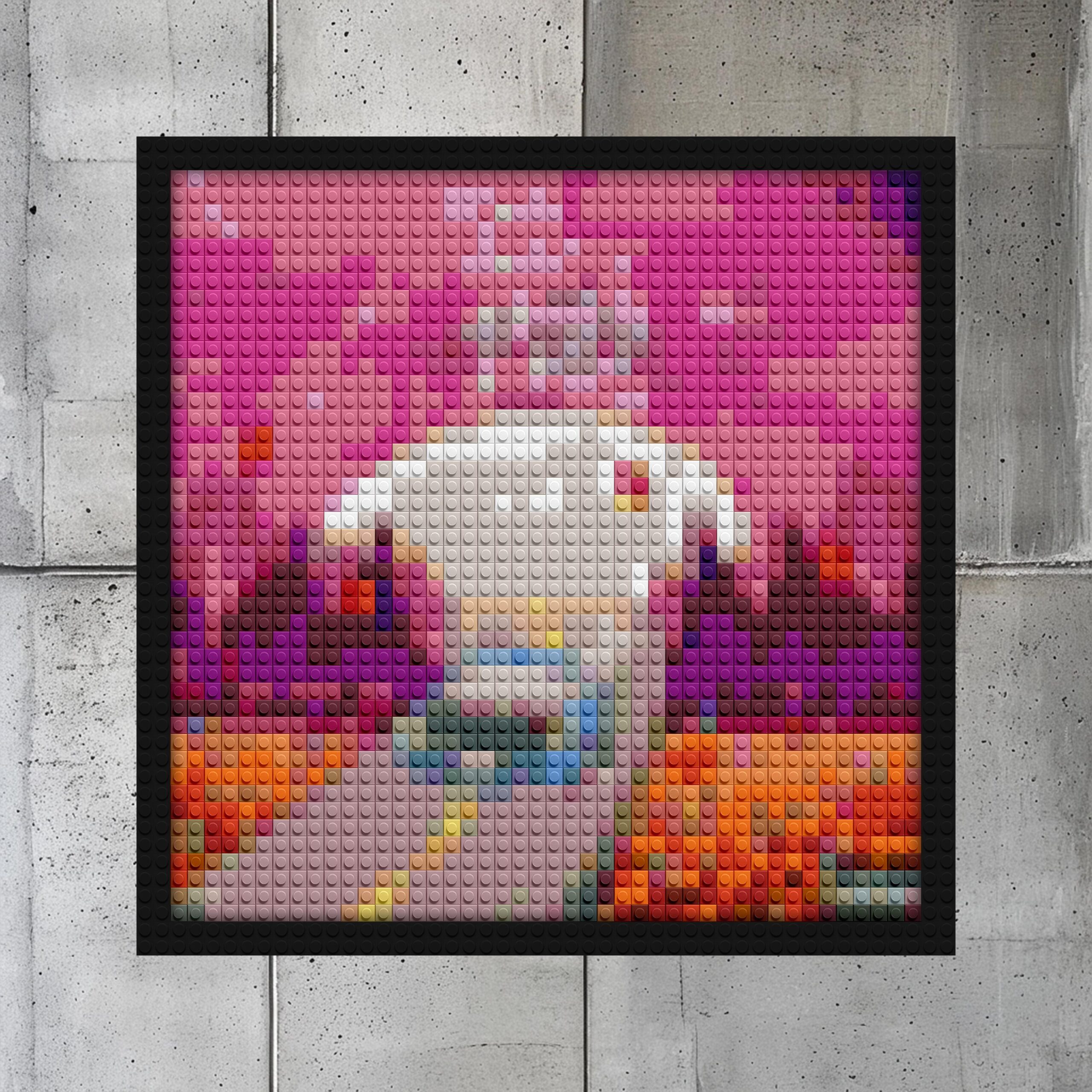 Juice_Wrld made with Legos | Compatible with LEGO-style bricks | Pixel Brick Art