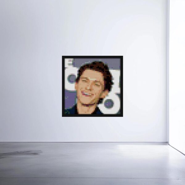 "Tom Holland DIY Pop Culture Wall Art Frame" brick wall art | Compatible with LEGO-style bricks | Pixel Brick Art