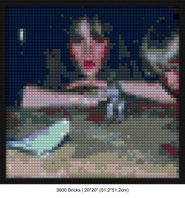 Masterpiece album LEGO-style DIY wall decor | Compatible with LEGO-style bricks | Pixel Brick Art