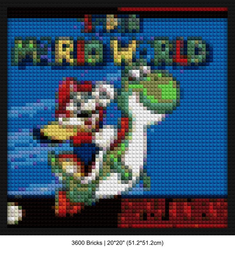 Mario World Game creative brick wall decor | Compatible with LEGO-style bricks | Pixel Brick Art