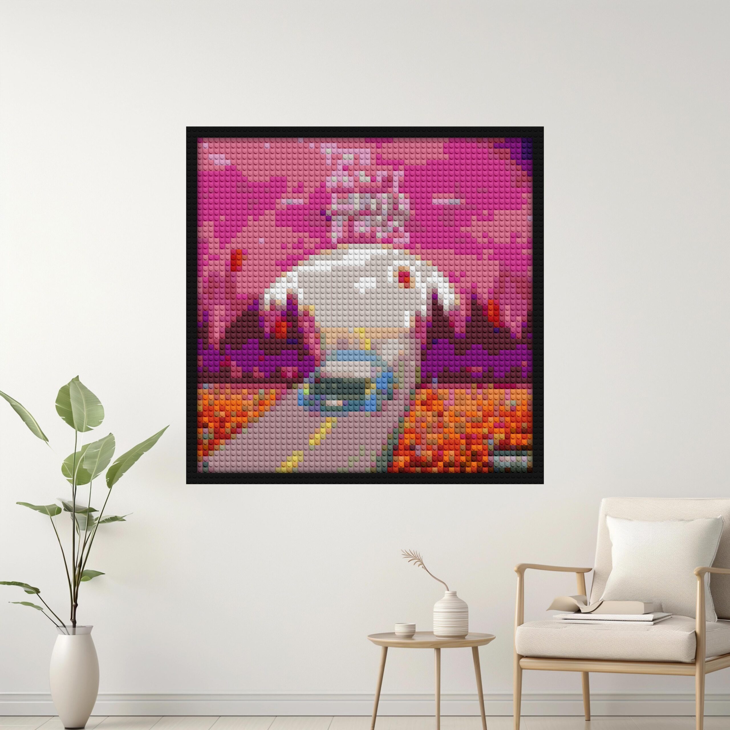 Interlocking brick mosaic art of Juice WRLD from The Party Never Ends album cover | Compatible with LEGO-style bricks | Pixel Brick Art