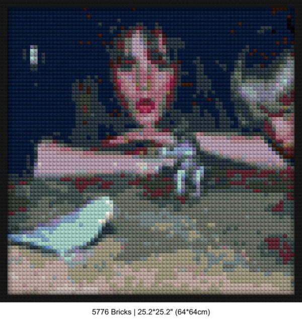 indie rock music pixel-style bricks | Compatible with LEGO-style bricks | Pixel Brick Art