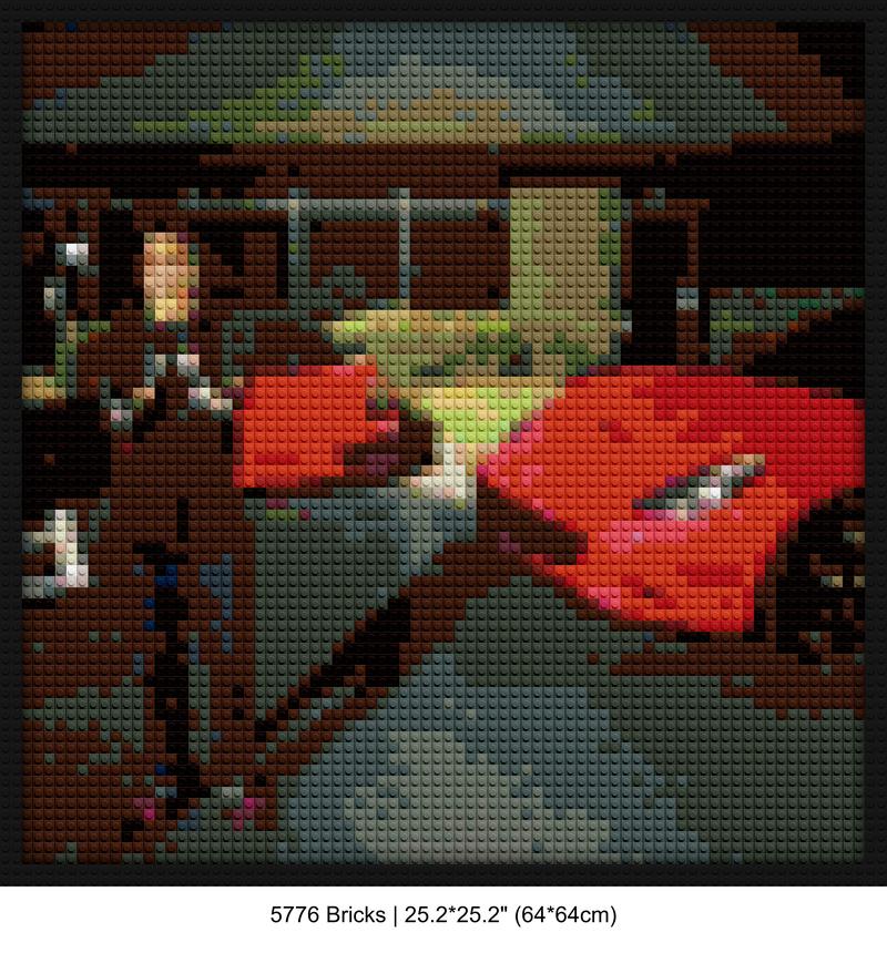 Hip-Hop Albums DIY brick mosaic | Compatible with LEGO-style bricks | Pixel Brick Art