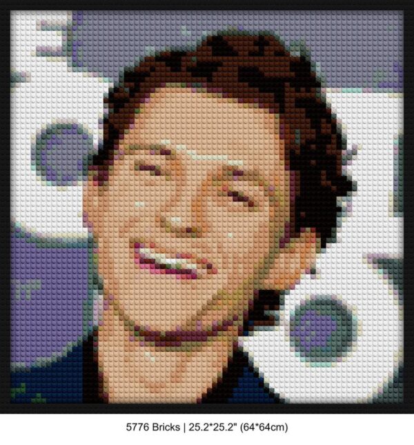 Celebrity Portraits pixel brick art | Compatible with LEGO-style bricks | Pixel Brick Art