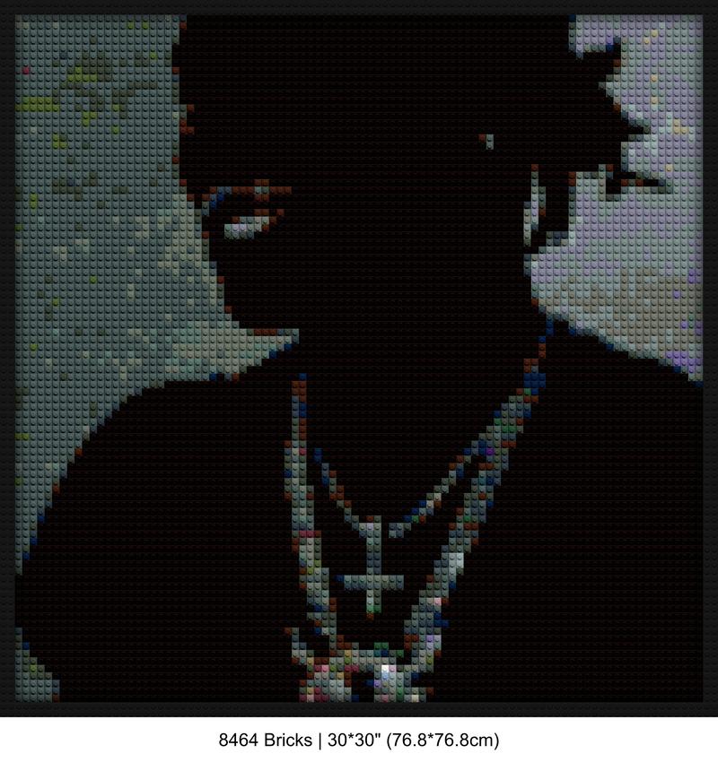 Music Artwork creative brick wall decor | Compatible with LEGO-style bricks | Pixel Brick Art