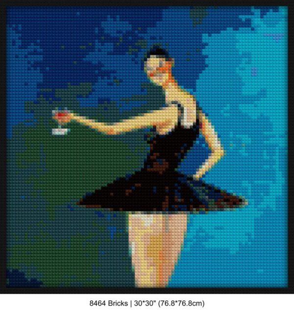 album cover design block mosaic design | Compatible with LEGO-style bricks | Pixel Brick Art