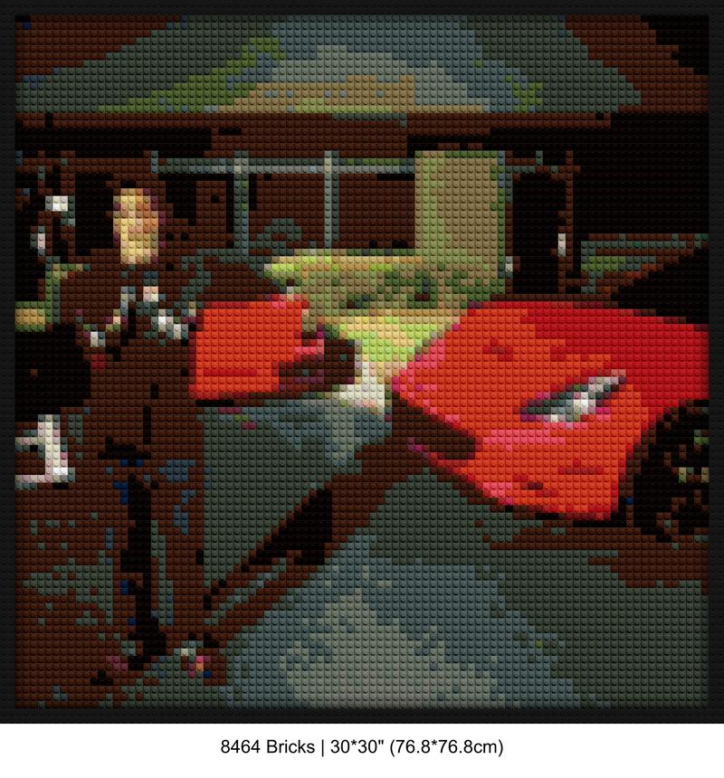 Music Producer handmade brick mosaics | Compatible with LEGO-style bricks | Pixel Brick Art