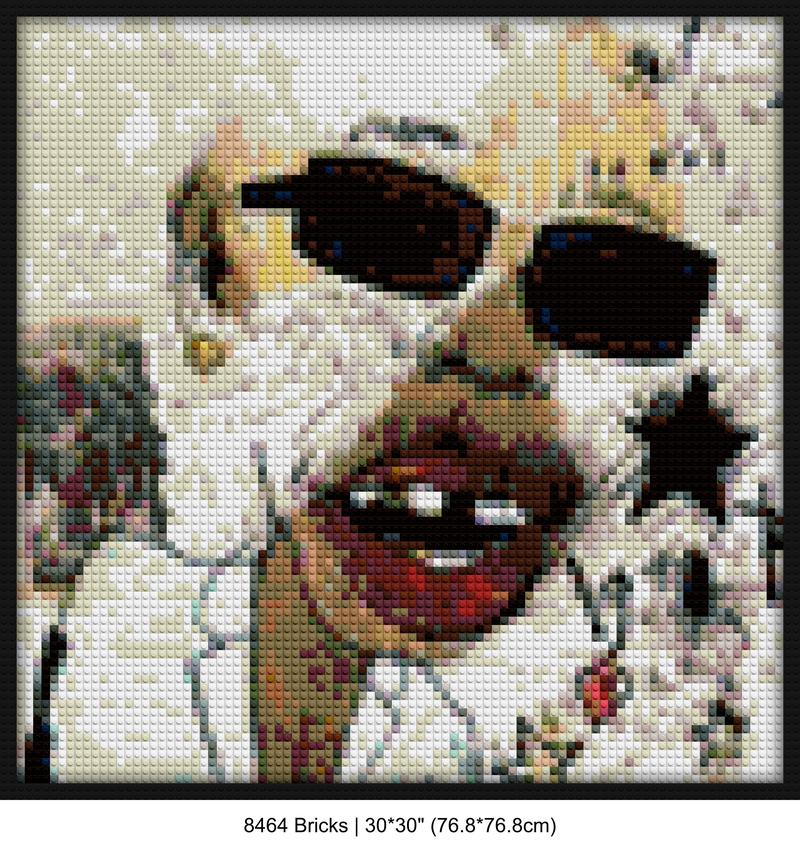 hip hop vinyl records retro pixel brick art | Compatible with LEGO-style bricks | Pixel Brick Art