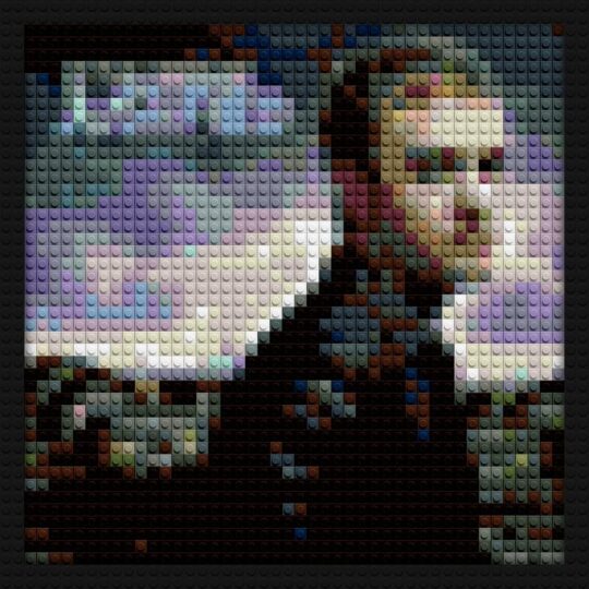 Justin Timberlake Justified block mosaic design | Compatible with LEGO-style bricks | Pixel Brick Art