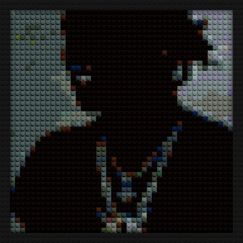 Ken Carson A Great Chaos Album custom brick portraits | Compatible with LEGO-style bricks | Pixel Brick Art