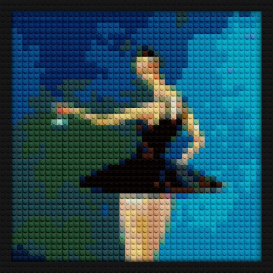 My Beautiful Dark Twisted Fantasy custom brick portraits | Compatible with LEGO-style bricks | Pixel Brick Art