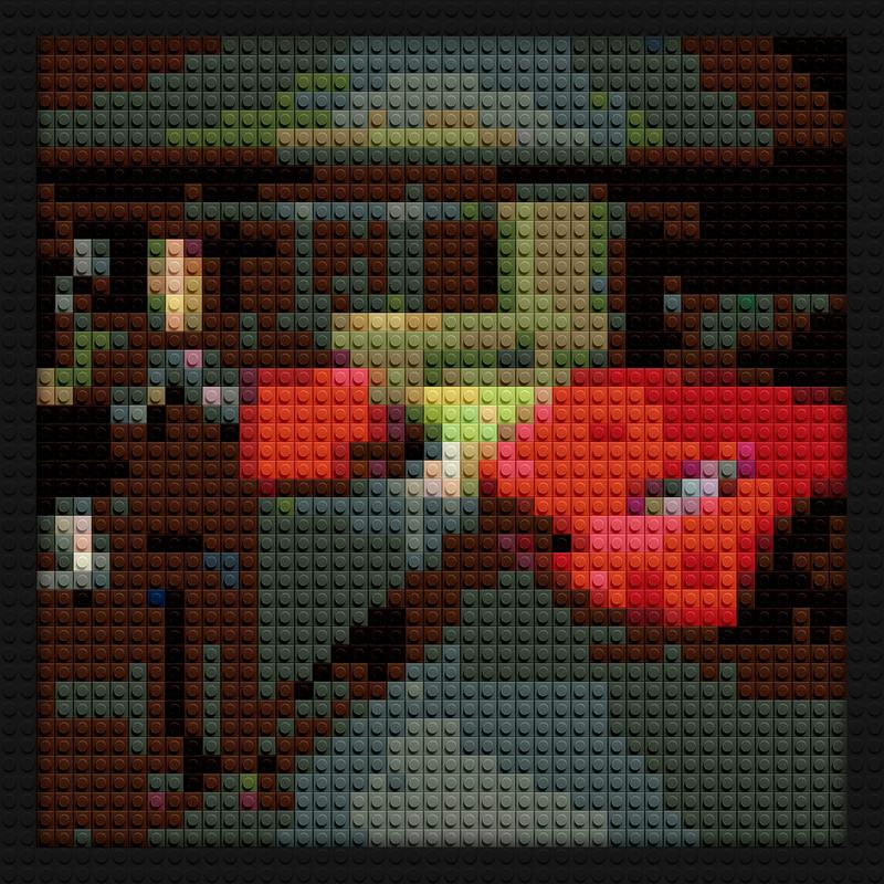 PIERRE BOURNE THE LIFE OF PIERRE 3 custom brick portraits | Compatible with LEGO-style bricks | Pixel Brick Art