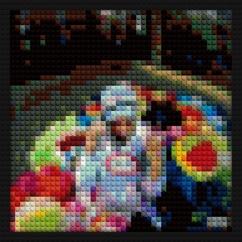 PI ERRE BOURNE LIFE OF PI ERRE 5 lego style diy wall decor | Compatible with LEGO-style bricks | Pixel Brick Art