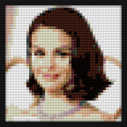Selena Gomez pixel brick art | Compatible with LEGO-style bricks | Pixel Brick Art