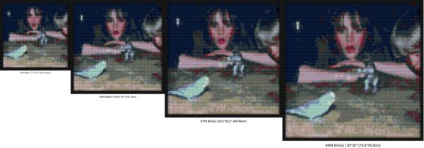 "Big Thief Masterpiece Album Wall Art Frame - Unique" pixel-style bricks | Compatible with LEGO-style bricks | Pixel Brick Art