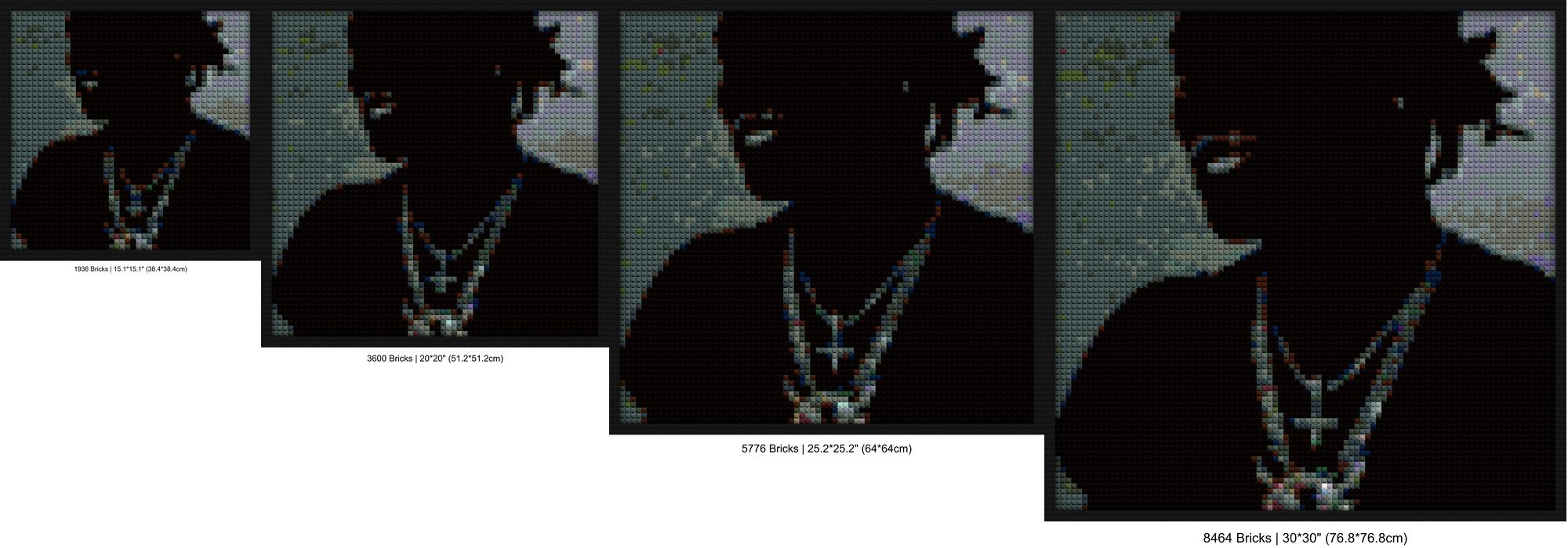 "Ken Carson's Great Chaos Album - Exclusive Art Frame" interlocking brick mosaic | Compatible with LEGO-style bricks | Pixel Brick Art