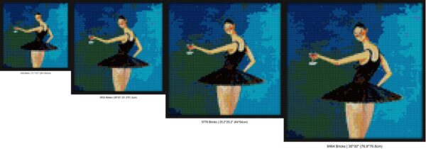 "Unique My Beautiful Dark Twisted Fantasy Art Frames" custom brick portraits | Compatible with LEGO-style bricks | Pixel Brick Art