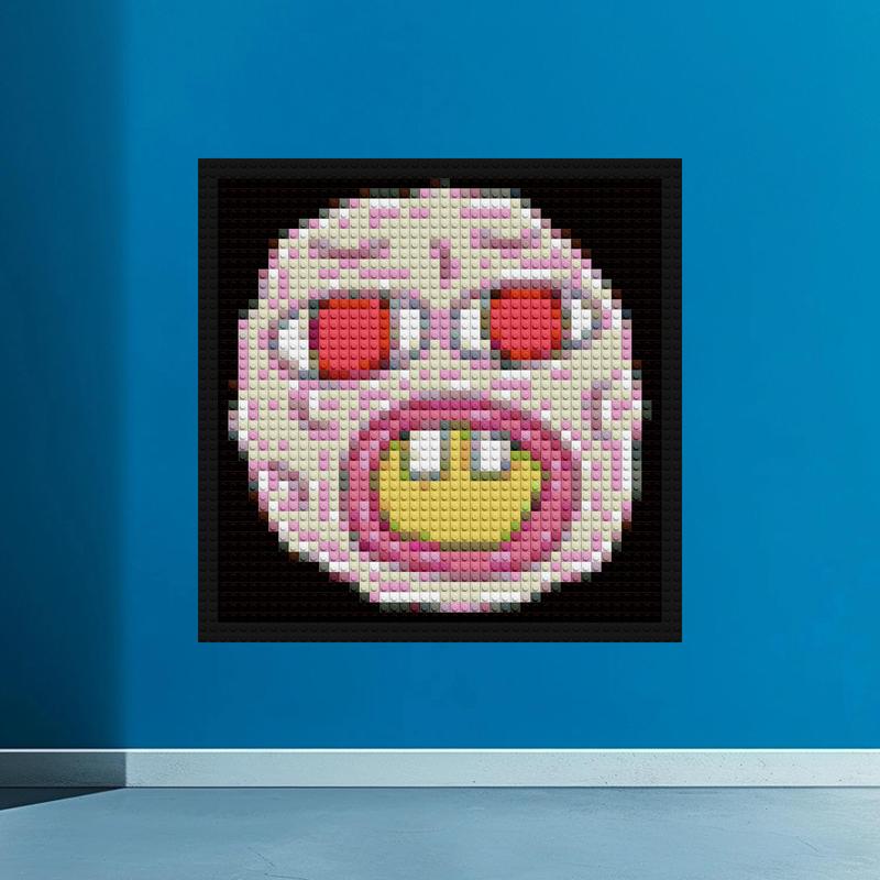 "Cherry Bomb Tyler The Creator - Unique Wall Art Frame" brick-inspired artwork | Compatible with LEGO-style bricks | Pixel Brick Art
