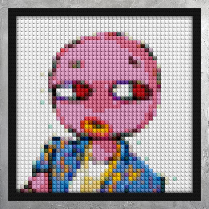 "Chur Bum Fan Art Frame - Unique Lego-Style Design" DIY interlocking bricks | Compatible with LEGO-style bricks | Pixel Brick Art