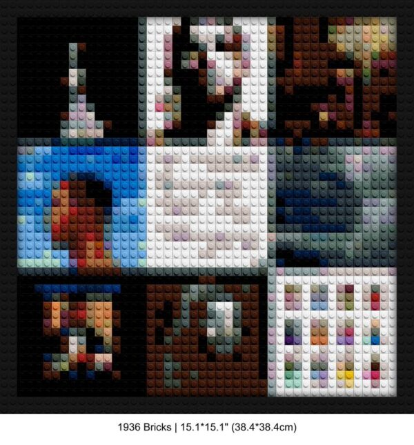 Drake block mosaic design | Compatible with LEGO-style bricks | Pixel Brick Art