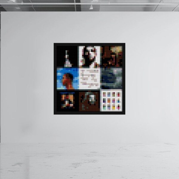 "Drake Pixel Album Art Frame - Unique Wall Display" DIY interlocking bricks | Compatible with LEGO-style bricks | Pixel Brick Art
