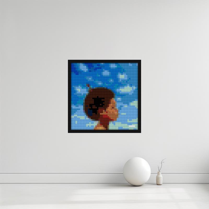 "Create Your Own Drake-Inspired Pixel Art Frame" brick-inspired artwork | Compatible with LEGO-style bricks | Pixel Brick Art