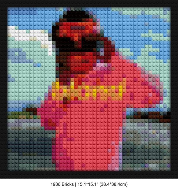 Frank Ocean poster pixel-style bricks | Compatible with LEGO-style bricks | Pixel Brick Art
