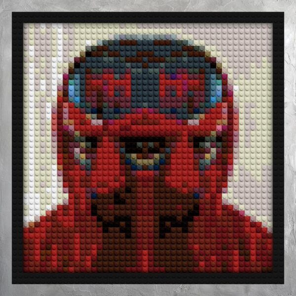 "Hooli Hansen Da Mixxxtape - Exclusive Art Frame" LEGO-style bricks art | Compatible with LEGO-style bricks | Pixel Brick Art