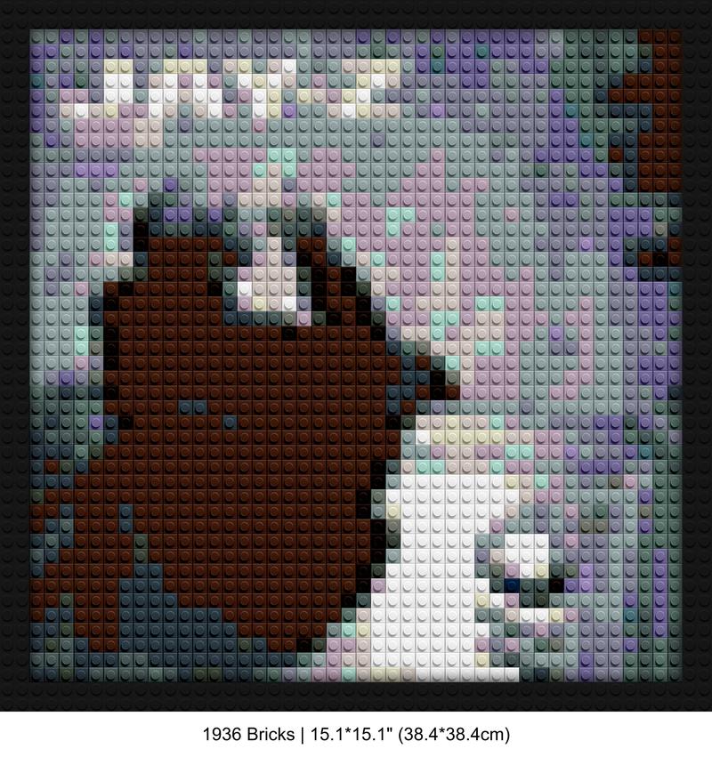 Jay-Z creative brick wall decor | Compatible with LEGO-style bricks | Pixel Brick Art