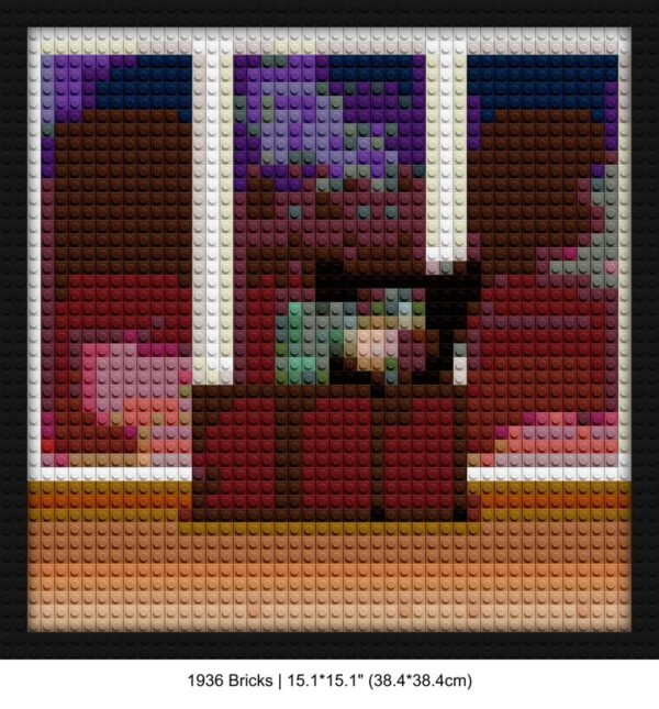 Kanye West interlocking brick mosaic | Compatible with LEGO-style bricks | Pixel Brick Art