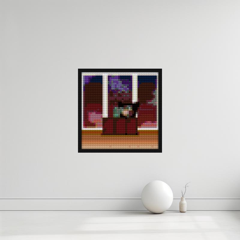"Kanye West Good Ass Job Art Frame - DIY Pixel Design" LEGO-style DIY wall decor | Compatible with LEGO-style bricks | Pixel Brick Art